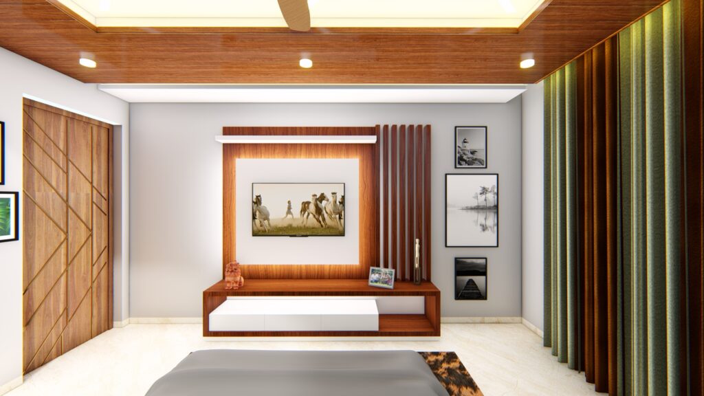 Warm guest room interior in Amreli